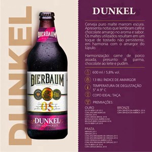 Caixa com 12 Cervejas Dunkel Bierbaum | Garrafa 600ml