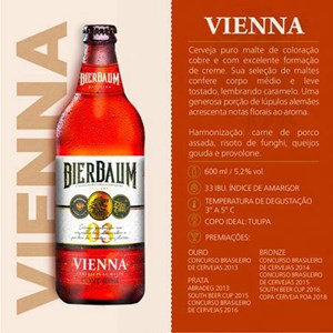 Caixa com 12 Cervejas Vienna Bierbaum | Garrafa 600ml