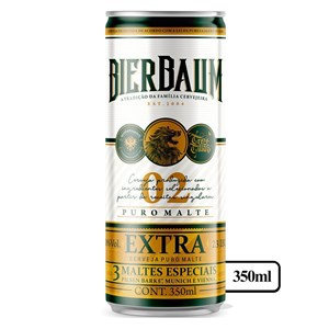 Fardo com 12 Cervejas Pilsen Extra Gold Bierbaum | Lata 350ml