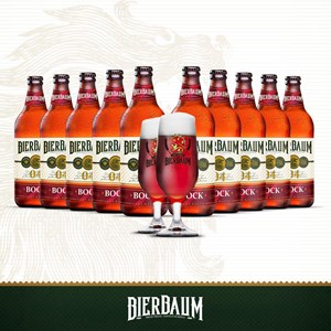 Kit com 10 Cervejas Bock Bierbaum + Duas Taças